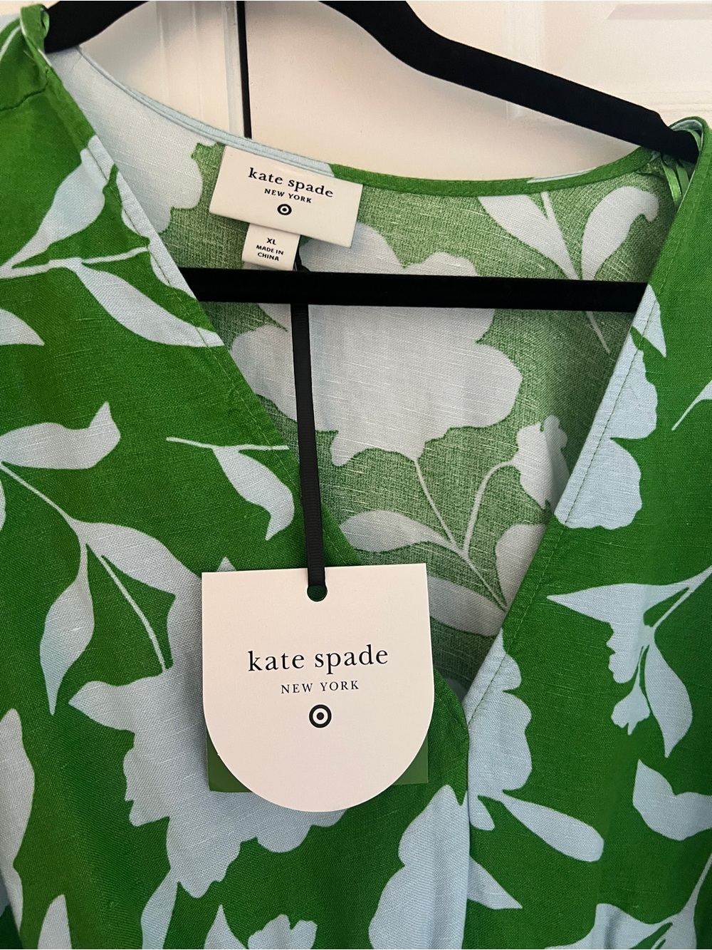 NWT Kate Spade x Target Womans Long Sleeve Linen Maxi Dress Size XL - Picture 7 of 7